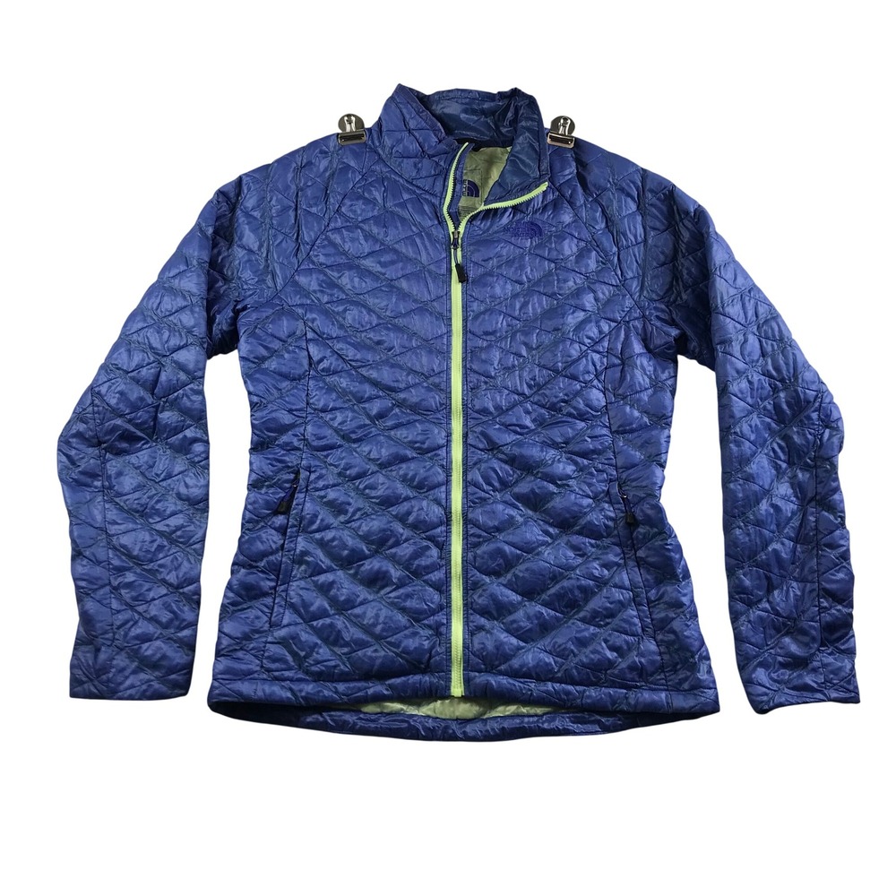 The North Face Thermoball Blue Quilted Full Zip Insulated Jacket Womens Medium